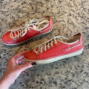 Women’s timberland canvas and Leather deck shoes size 8